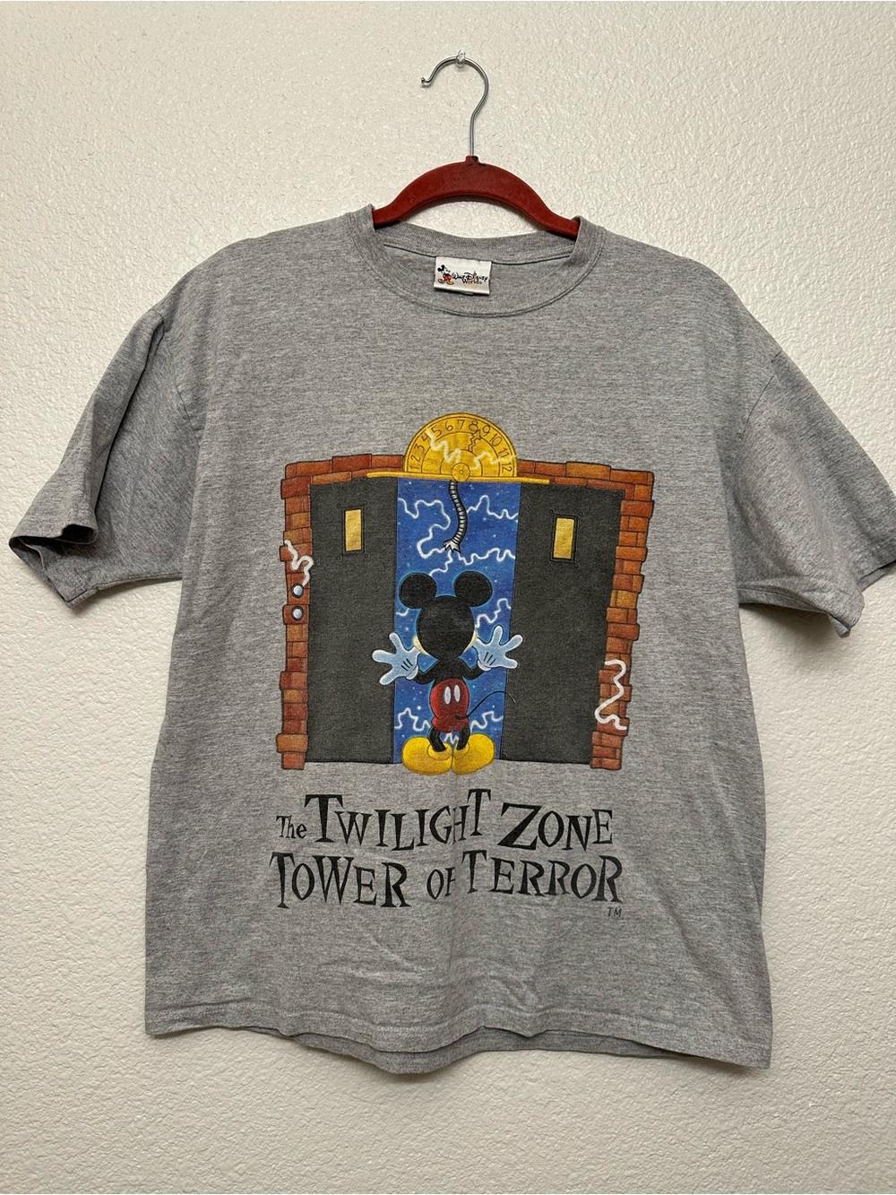 Disney Gray Twilight Zone Tower of Terror Mickey Graphic Tee